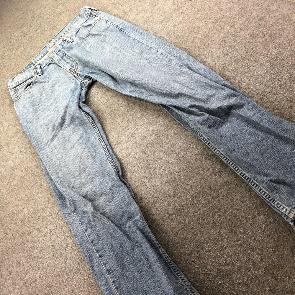 Levis 527 Jeans Mens 32x30 Blue Light Wash Slim Bootcut Denim Pants Casual